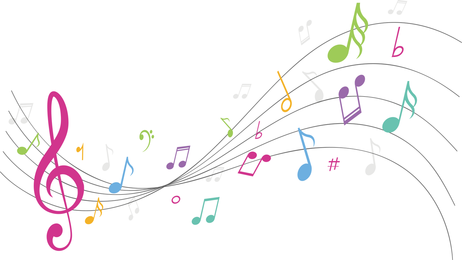 colorful music note illustration